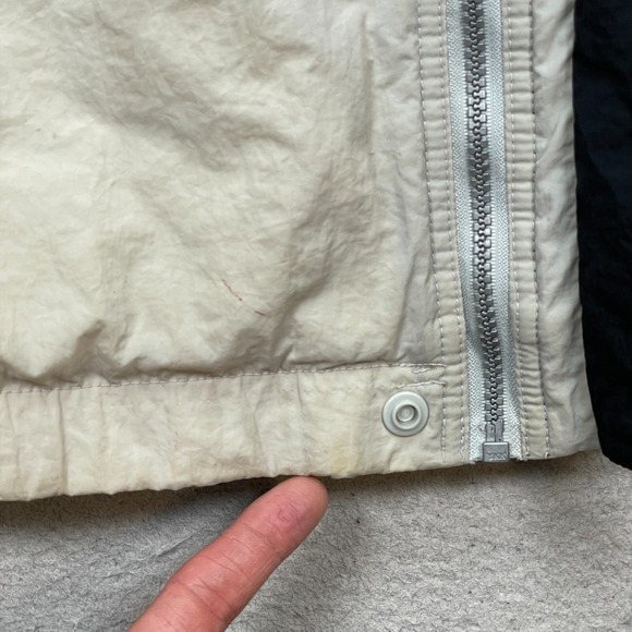 Nike Jacket Vintage Mens XL Big Swoosh Quilted Black White Full Zip - Picture 7 of 16